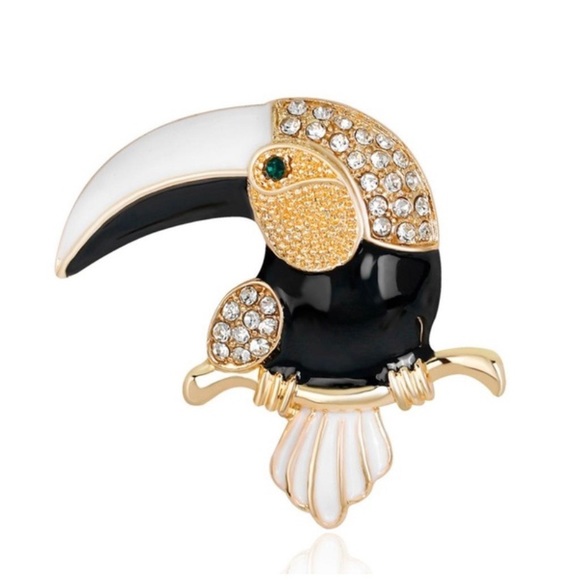 Sparkle Toucan Brooch Pin Bling Crystal - Picture 5 of 5